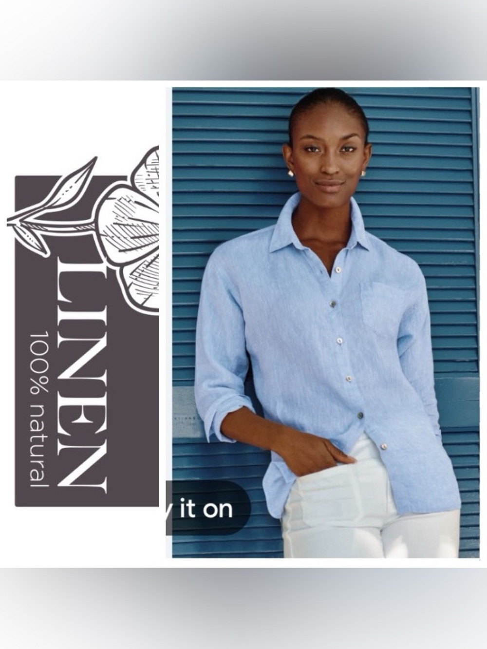 Linen GAP Button-Down Shirt New with Tags Relaxed Fit